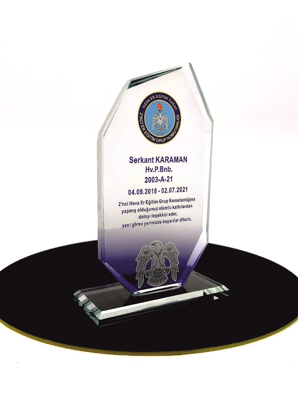 Kristal PlaketALTIN REKLAM KUMLU KRİSTAL PLAKET 2