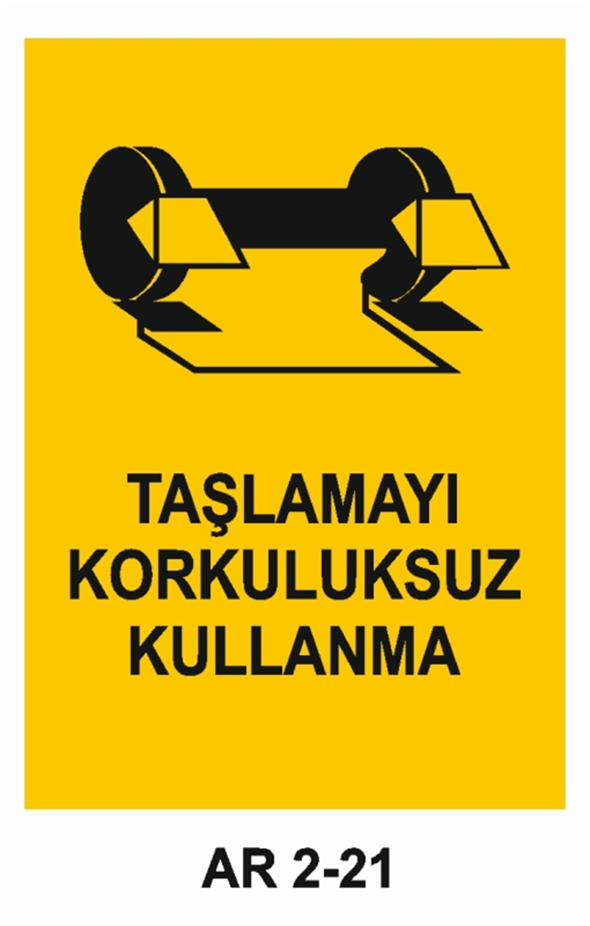 GÖZ KORUMATAŞLAMAYI KORKULUKSUZ KULLANMA İŞ GÜVENLİĞİ UYARI LEVHASI