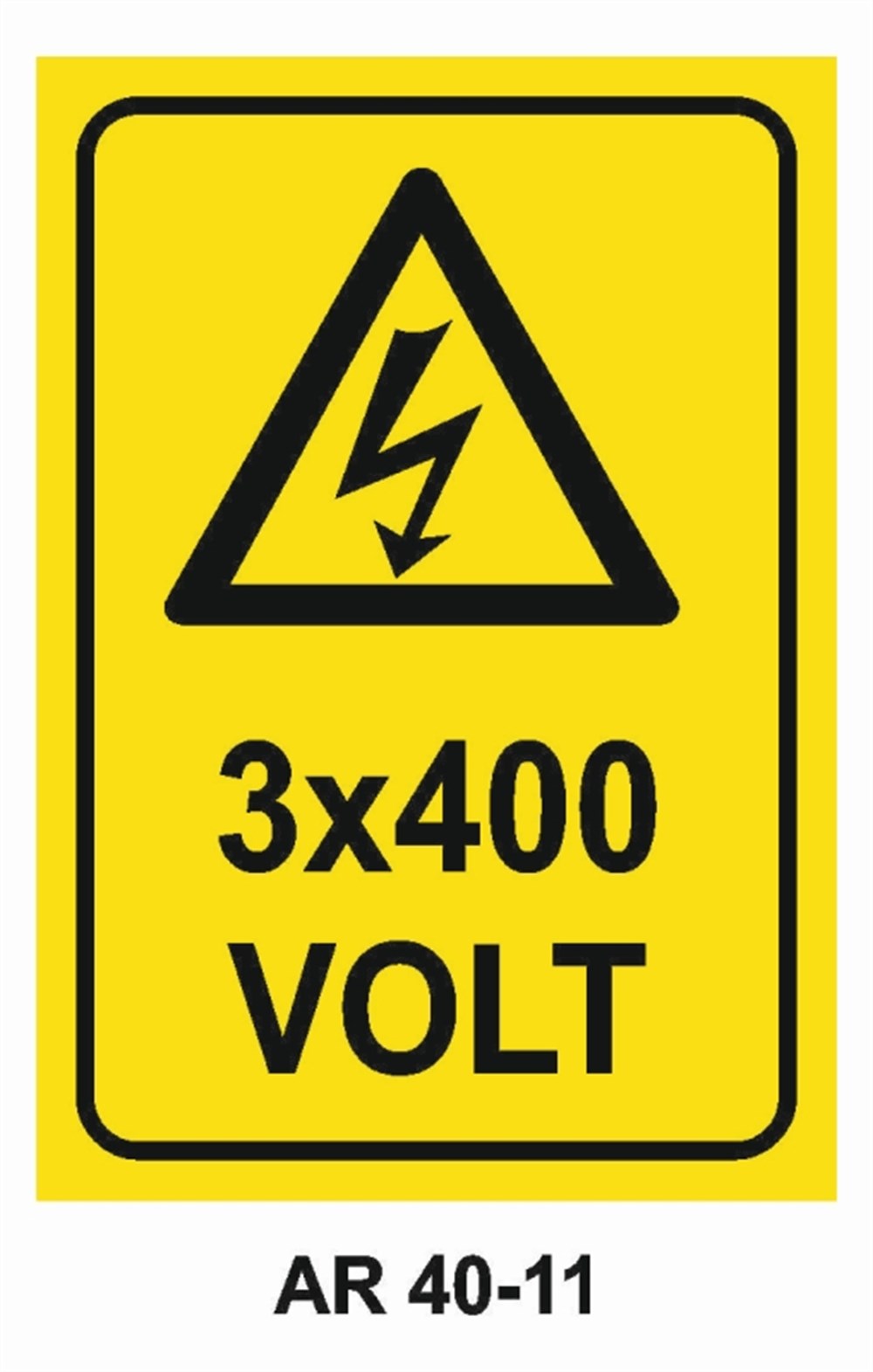 VOLTAJ3x400 VOLT İŞ GÜVENLİĞİ UYARI LEVHASI