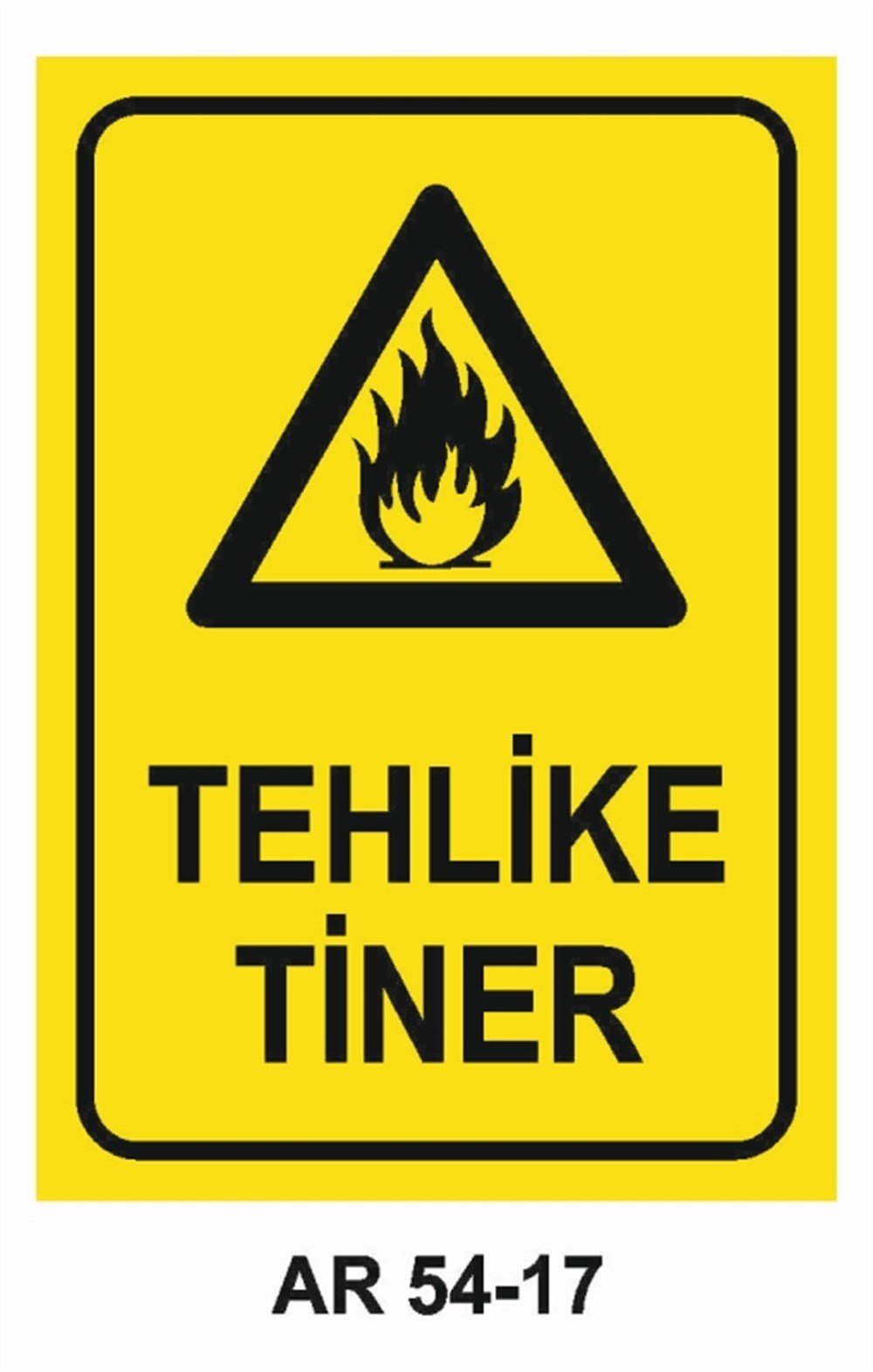 YANICI - PARLAYICITEHLİKE TİNER İŞ GÜVENLİĞİ UYARI LEVHASI