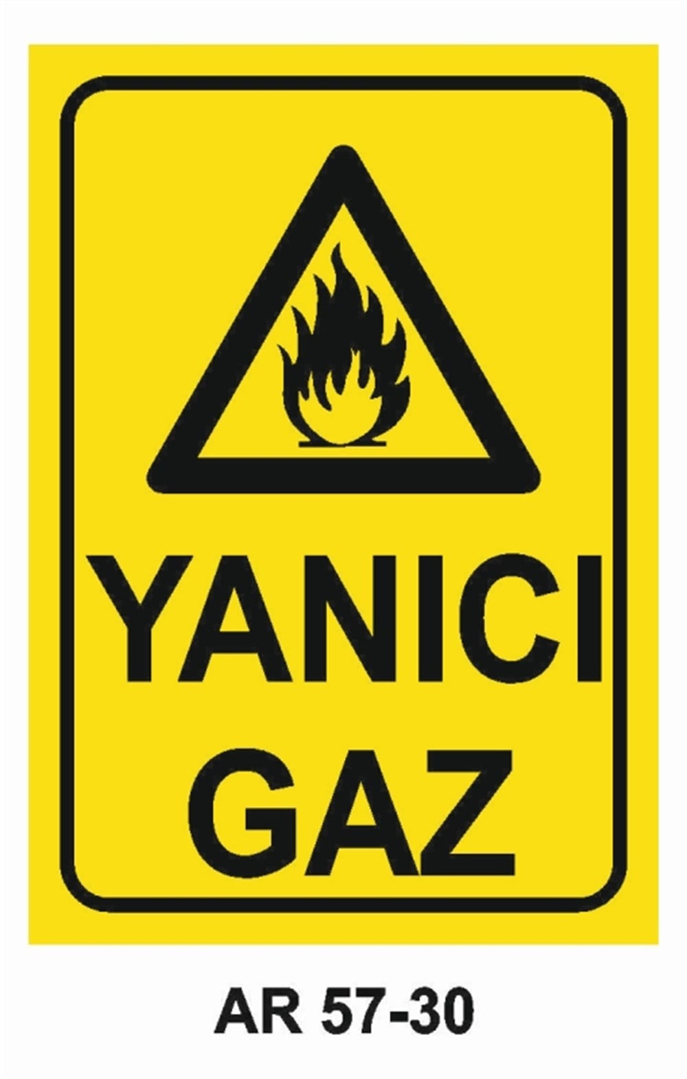 DOĞALGAZ - GAZYANICI GAZ   İŞ GÜVENLİĞİ UYARI LEVHASI