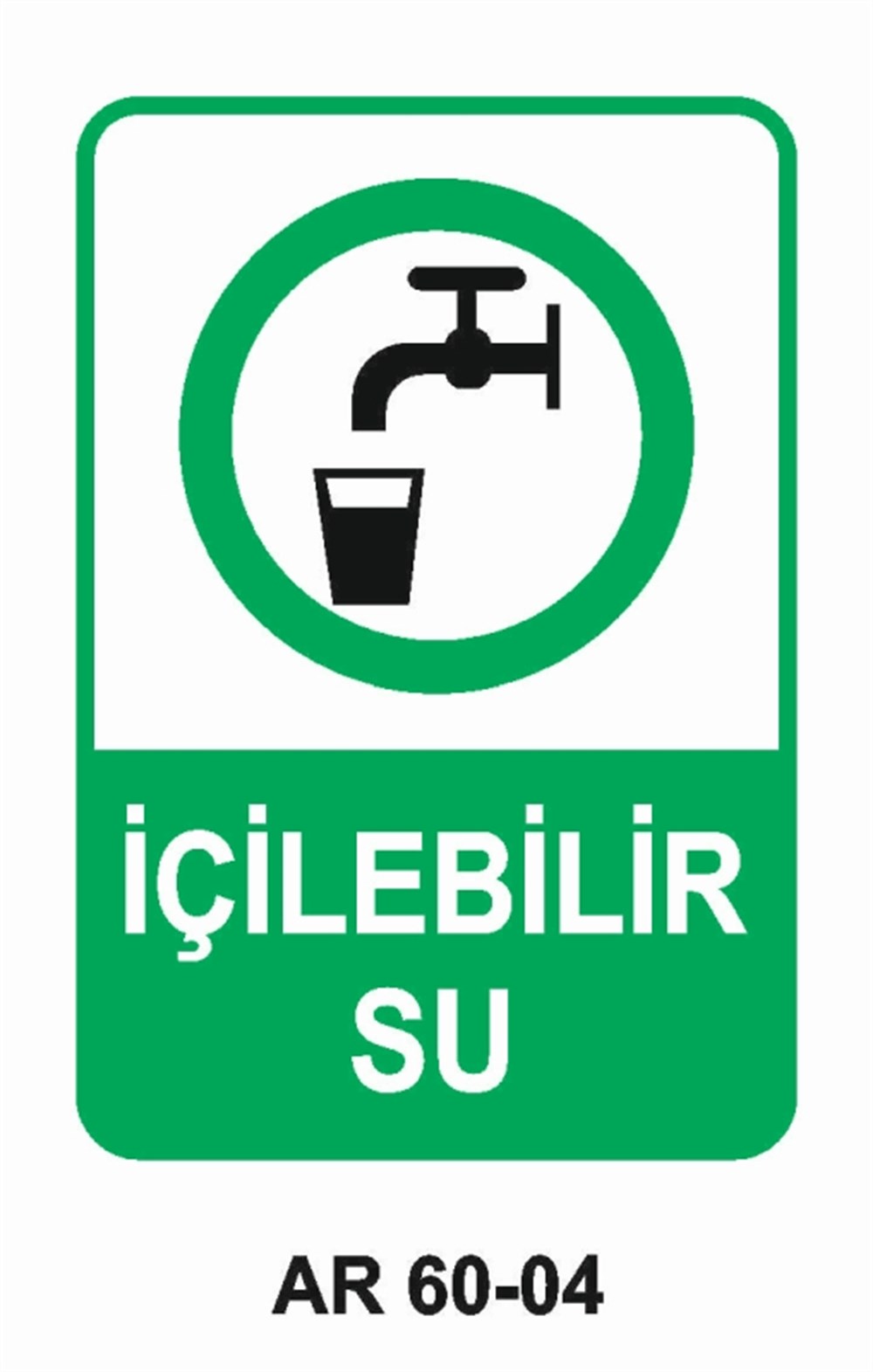 HAVA - SU - SICAK - ISIİÇİLEBİLİR SU İŞ GÜVENLİĞİ UYARI LEVHASI