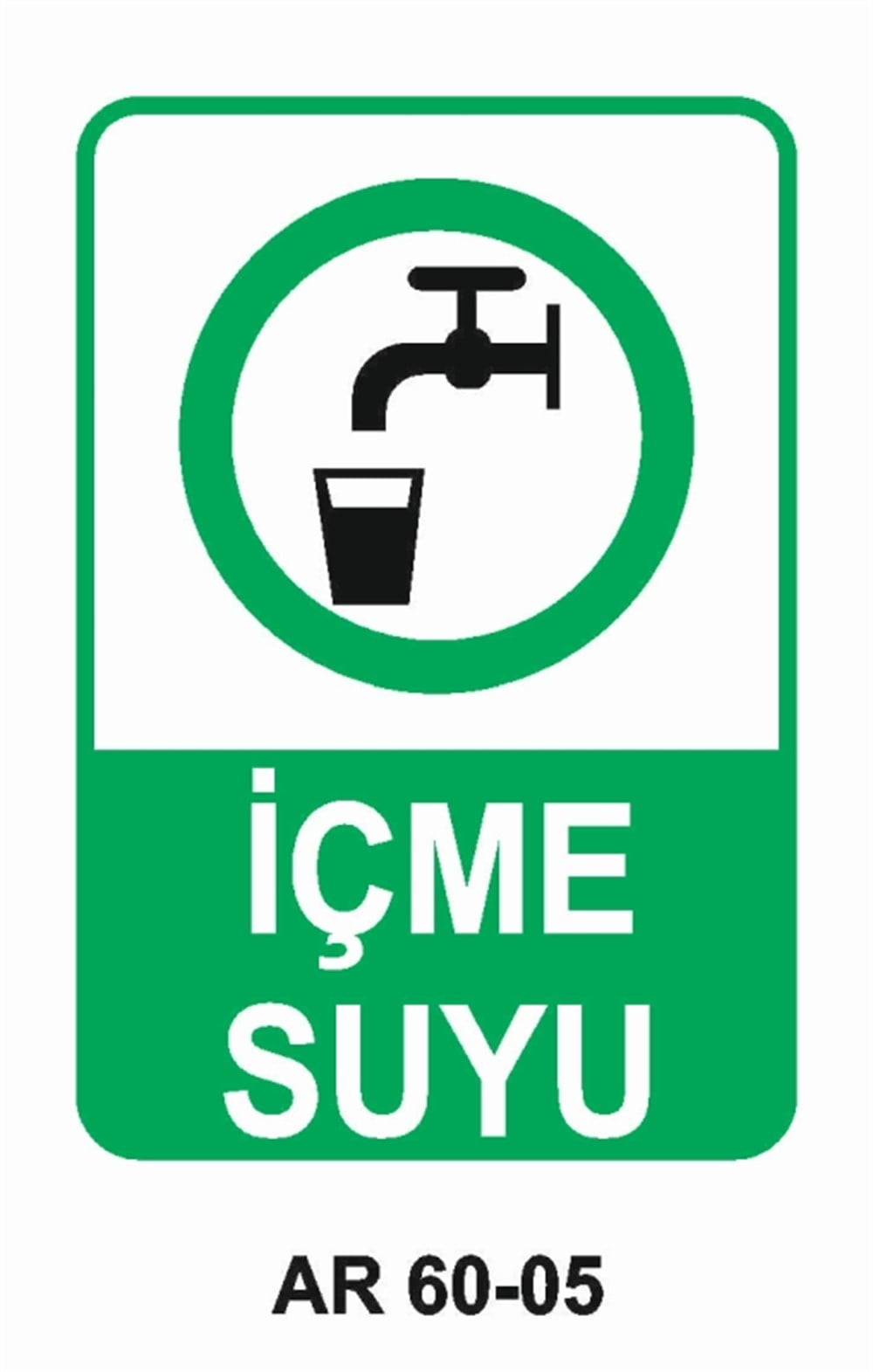 HAVA - SU - SICAK - ISIİÇME SUYU İŞ GÜVENLİĞİ UYARI LEVHASI
