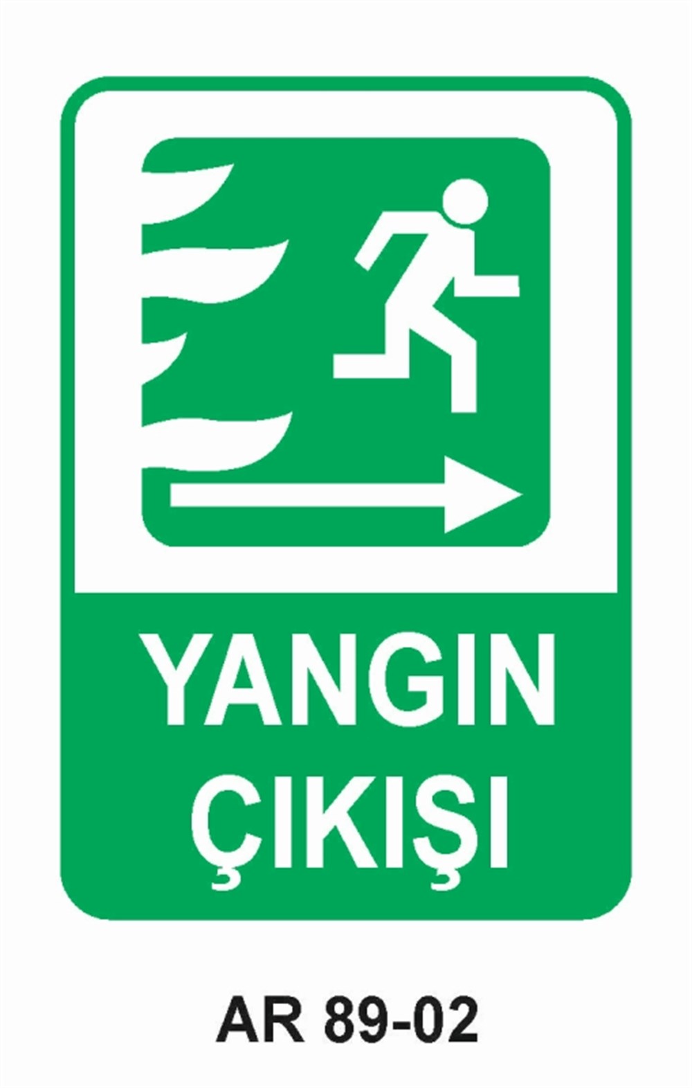 ACİL ÇIKIŞYANGIN ÇIKIŞI-2  İŞ GÜVENLİĞİ UYARI LEVHASI