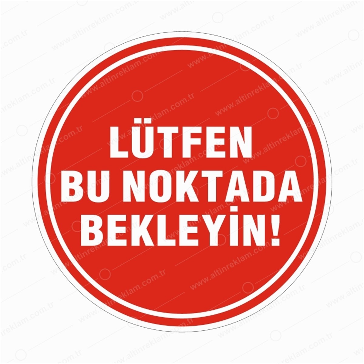 SOSYAL MESAFEBU NOKTADA BEKLEYİN UYARI ZEMİN STİCKER