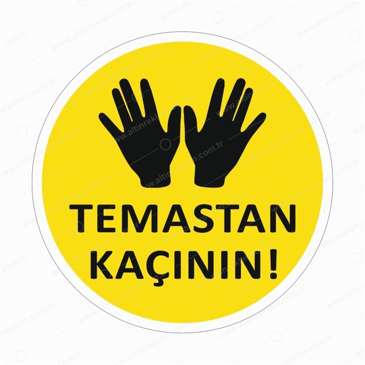 SOSYAL MESAFETEMASTAN KAÇININ UYARI ZEMİN STİCKER