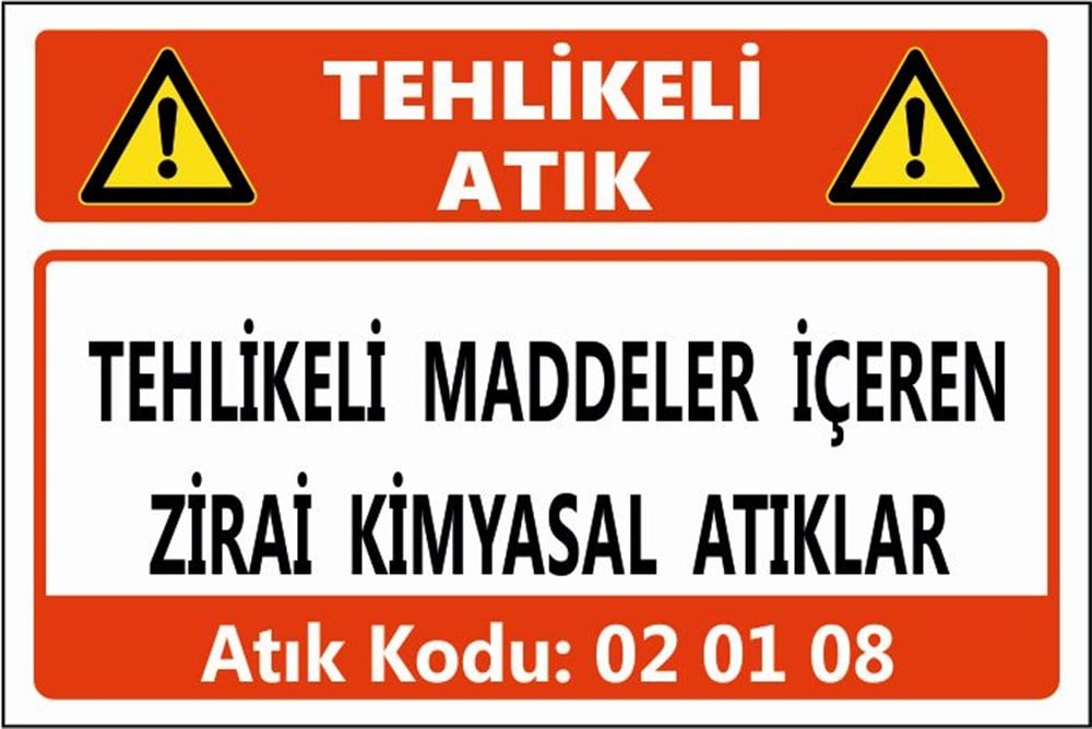 Tehlikeli AtıklarTEHLİKELİ MADDELER İÇEREN ZİRAİ KİMYASAL ATIKLAR