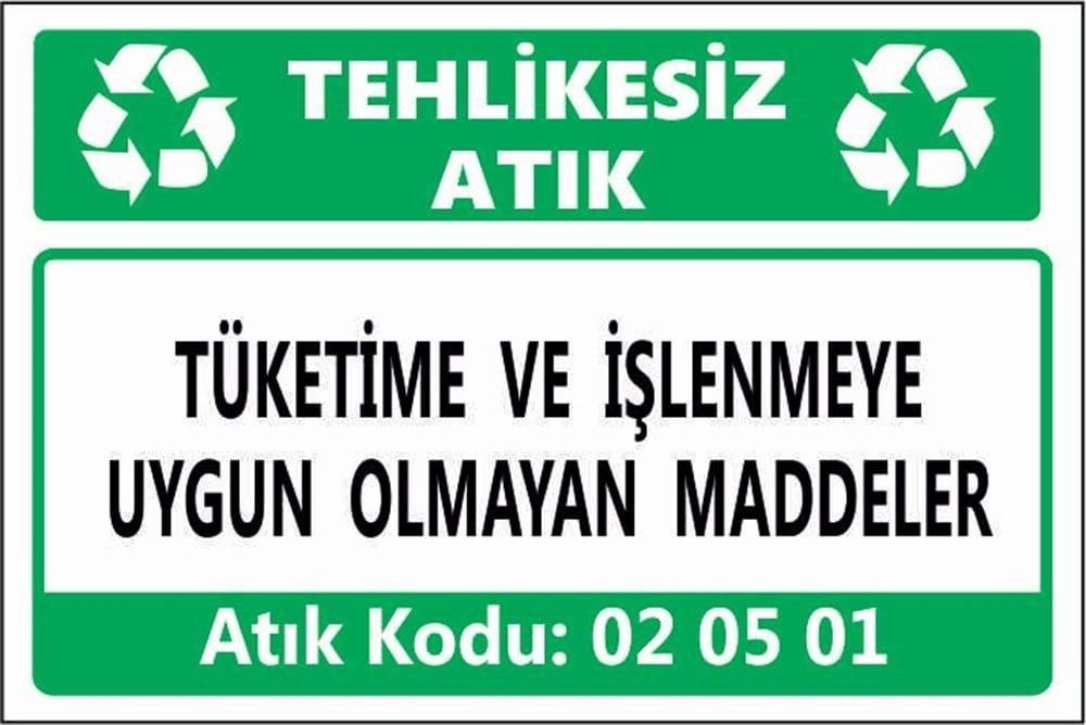 Tehlikeli AtıklarTÜKETİME VE İŞLENMEYE UYGUN OLMAYAN MADDELER