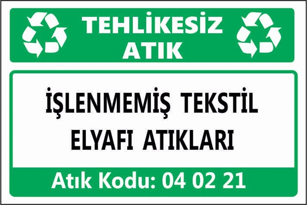 Tehlikeli AtıklarİŞLENMEMİŞ TEKSTİL ELYAFI ATIKLARI