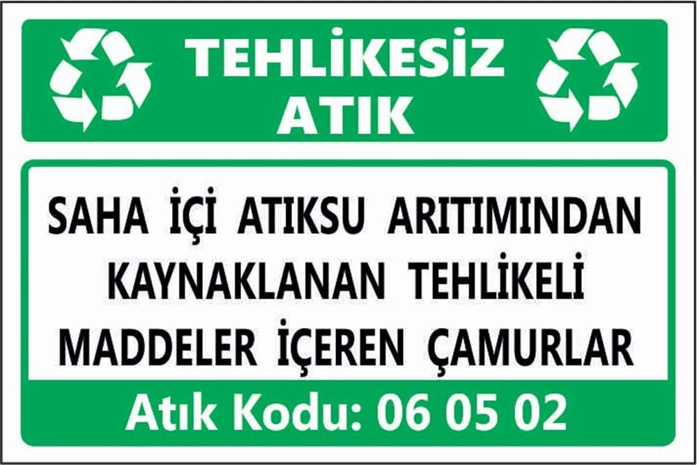 Tehlikeli AtıklarSAHA İÇİ ATIKSU ARITIMINDAN KAYNAKLANAN TEHLİKELİ MADDELER İÇEREN ÇAMURLAR