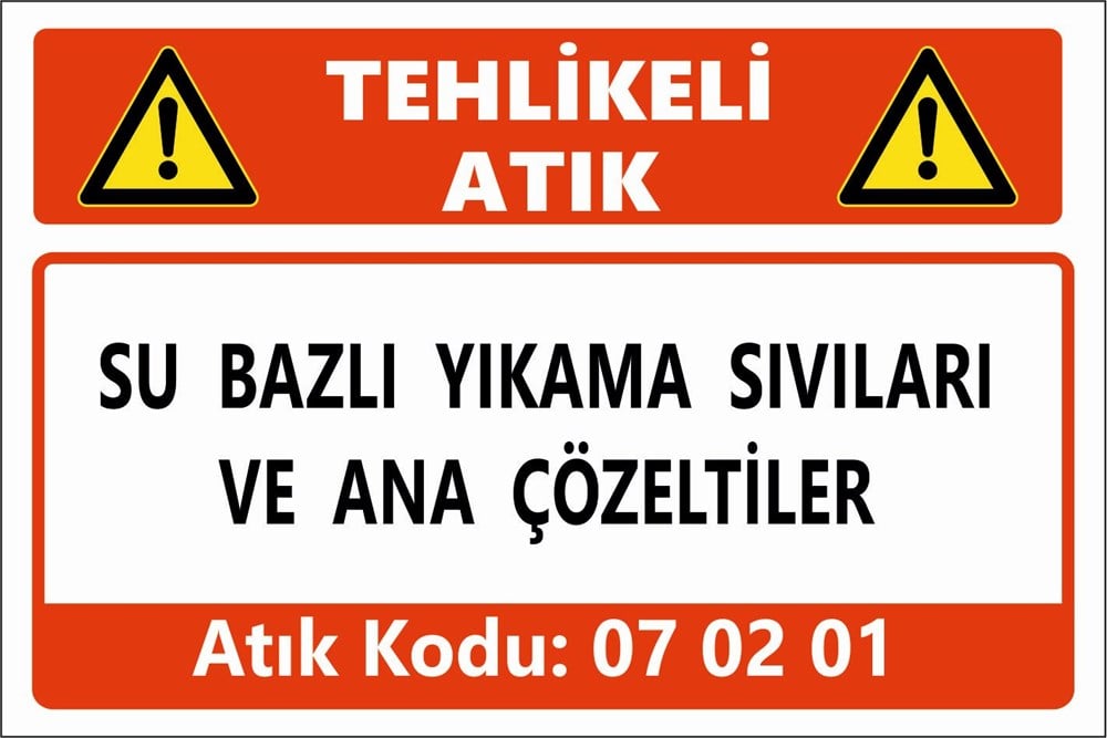 Tehlikeli AtıklarSU BAZLI YIKAMA SIVILARI VE ANA ÇÖZELTİLER