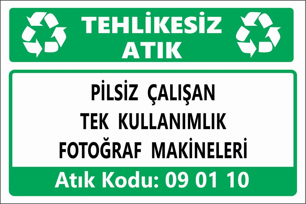 Tehlikeli AtıklarPİLSİZ ÇALIŞAN  TEK KULLANIMLIK FOTOĞRAF MAKİNELERİ