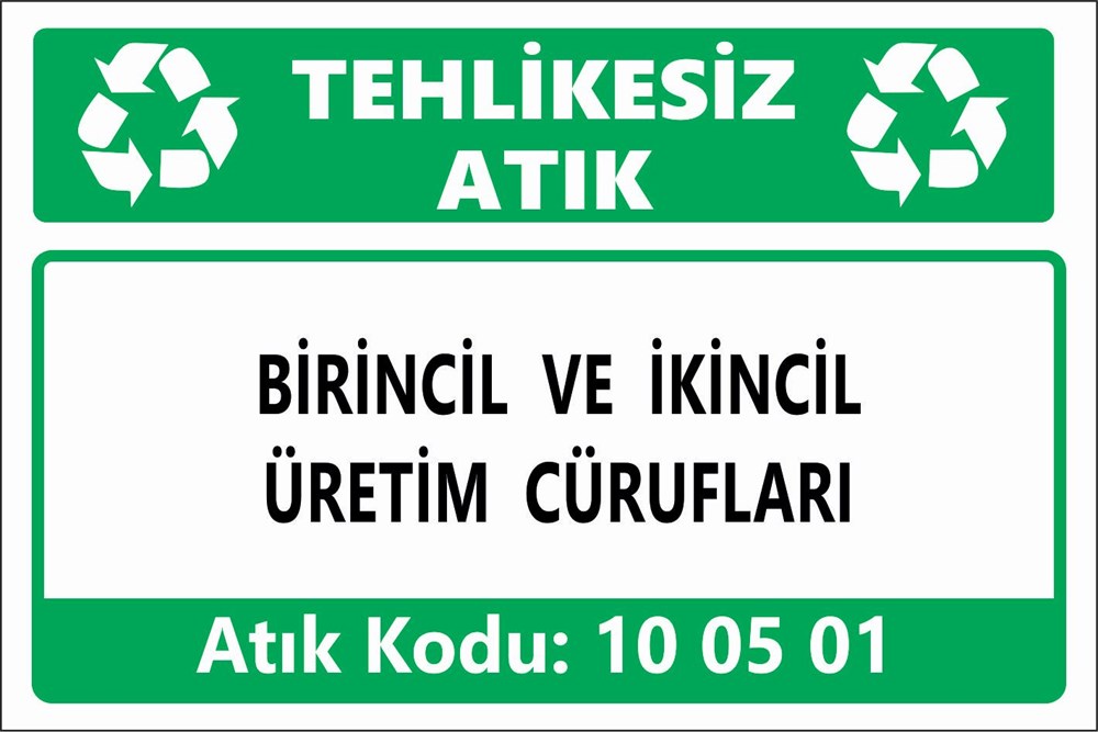 Atık TabelalarıBİRİNCİL VE İKİNCİL ÜRETİM CÜRUFLARI