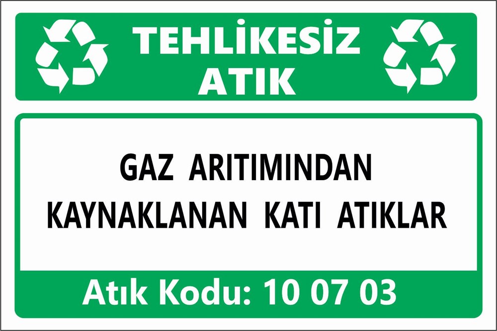 Atık TabelalarıBİRİNCİL VE İKİNCİL ÜRETİMDEN KAYNAKLANAN CÜRUF VE KÖPÜKLER