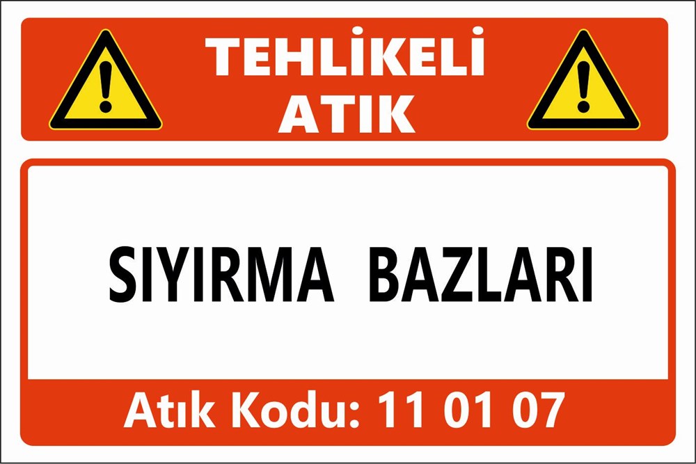 Atık TabelalarıSIYIRMA BAZLARI