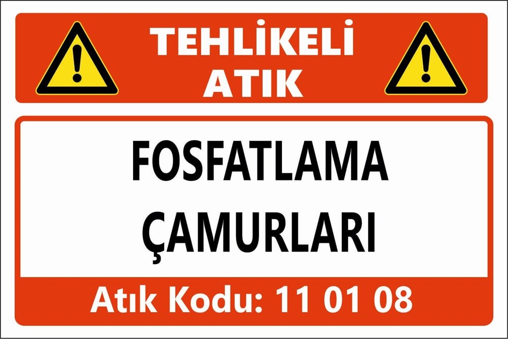 Atık TabelalarıFOSFATLAMA ÇAMURLARI