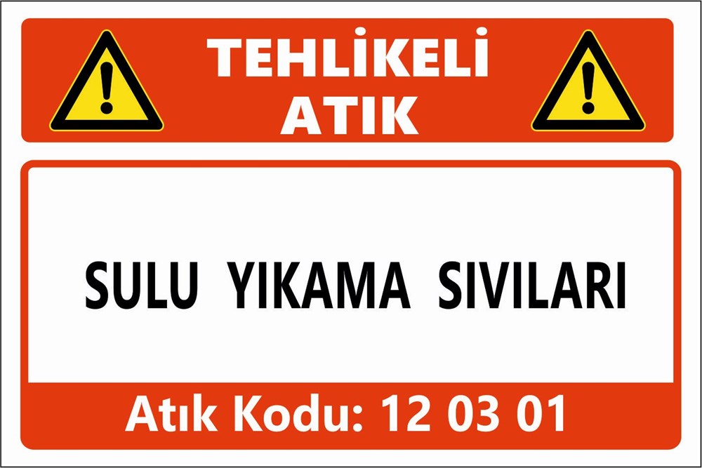 Atık TabelalarıSULU YIKAMA SIVILARI
