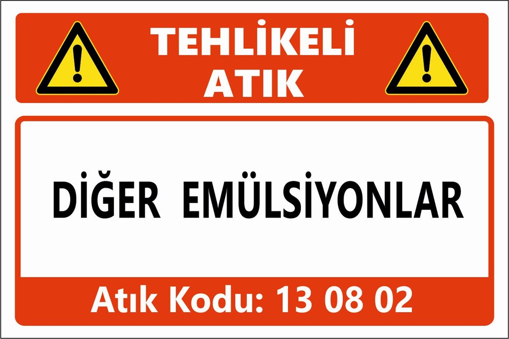 Atık TabelalarıDİĞER EMÜLSİYONLAR