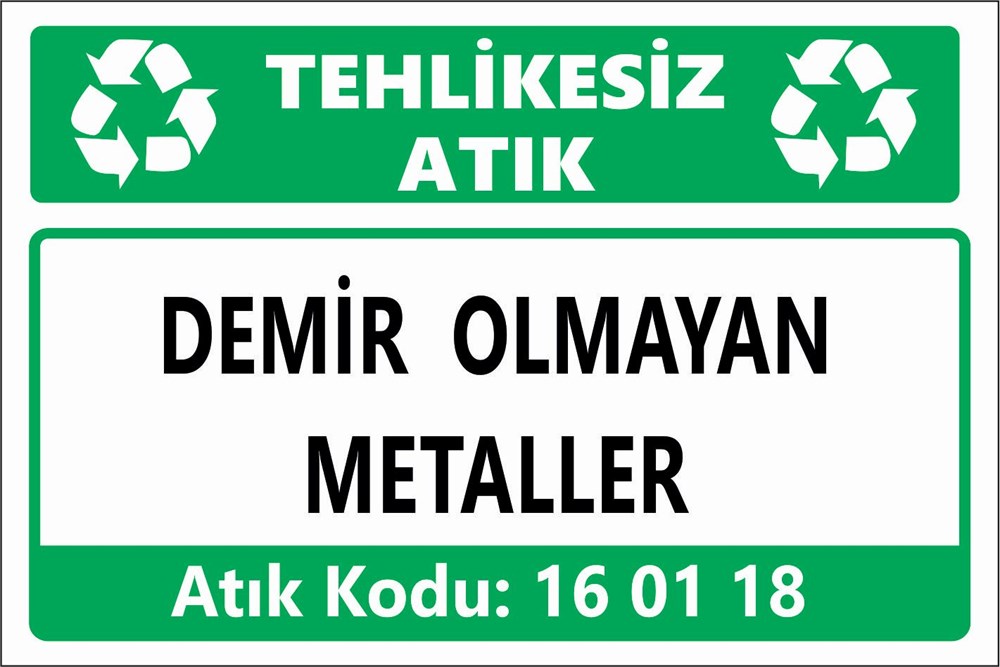 Atık TabelalarıDEMİR OLMAYAN METALLER