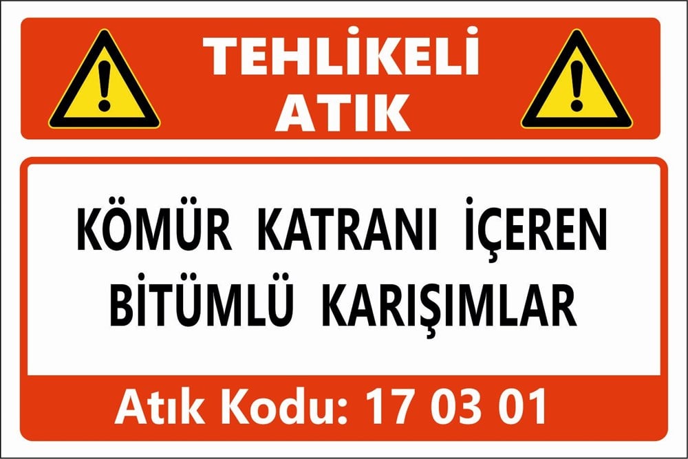 Atık TabelalarıKÖMÜR KATRANI İÇEREN BİTÜMLÜ KARIŞIMLAR