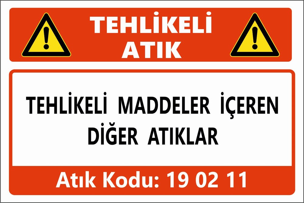 Atık TabelalarıTEHLİKELİ MADDELER İÇEREN DİĞER ATIKLAR
