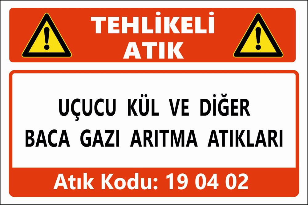 Atık TabelalarıVİTRİFİYE EDİLMİŞ ATIKLAR