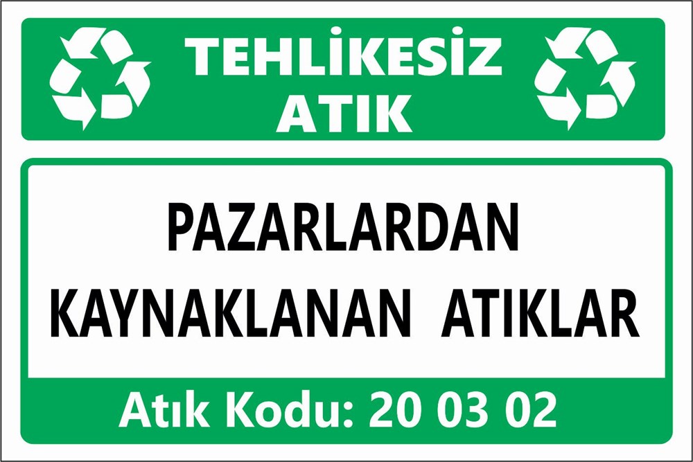 Atık TabelalarıPAZARLARDAN KAYNAKLANAN ATIKLAR