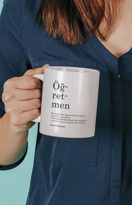 Mesleklere Özel KupalarÖĞRETMEN KİŞİYE ÖZEL BASKILI KUPA