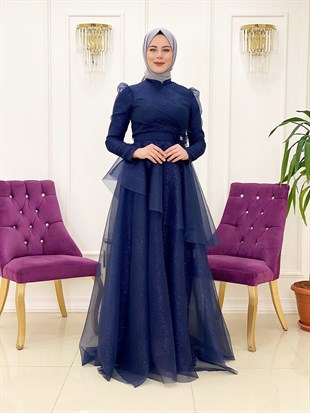 Ellya Özel Tasarım Yeni Model Göz Alıcı Abiye Elbise