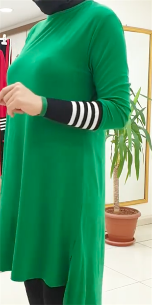 Ellya Yeni Sezon Şerit Detaylı Pantolonlu İkili Takım