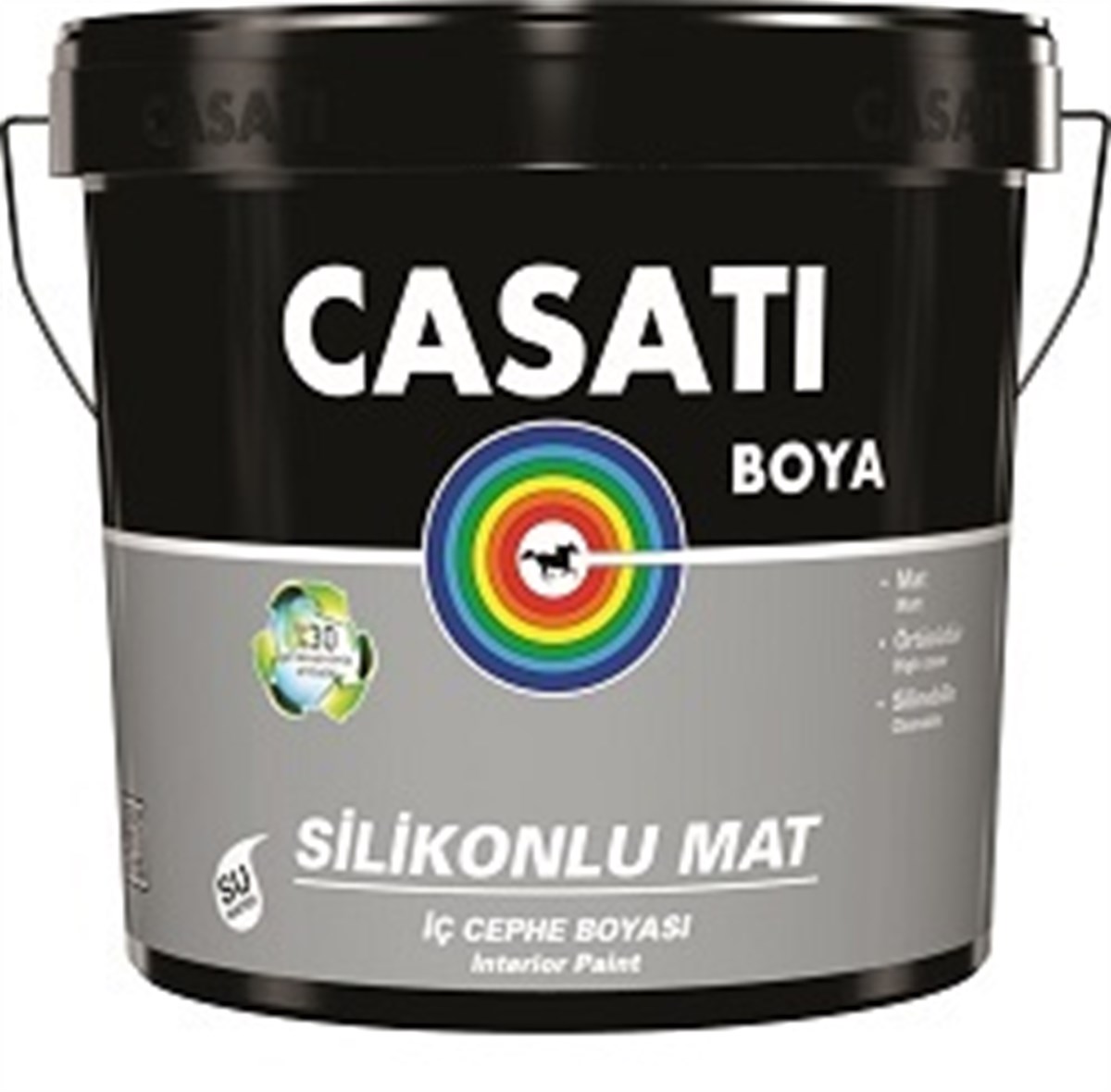 Casati Silikonlu Mat İç Cephe Boyası C001 Beyaz 7,5 Lt