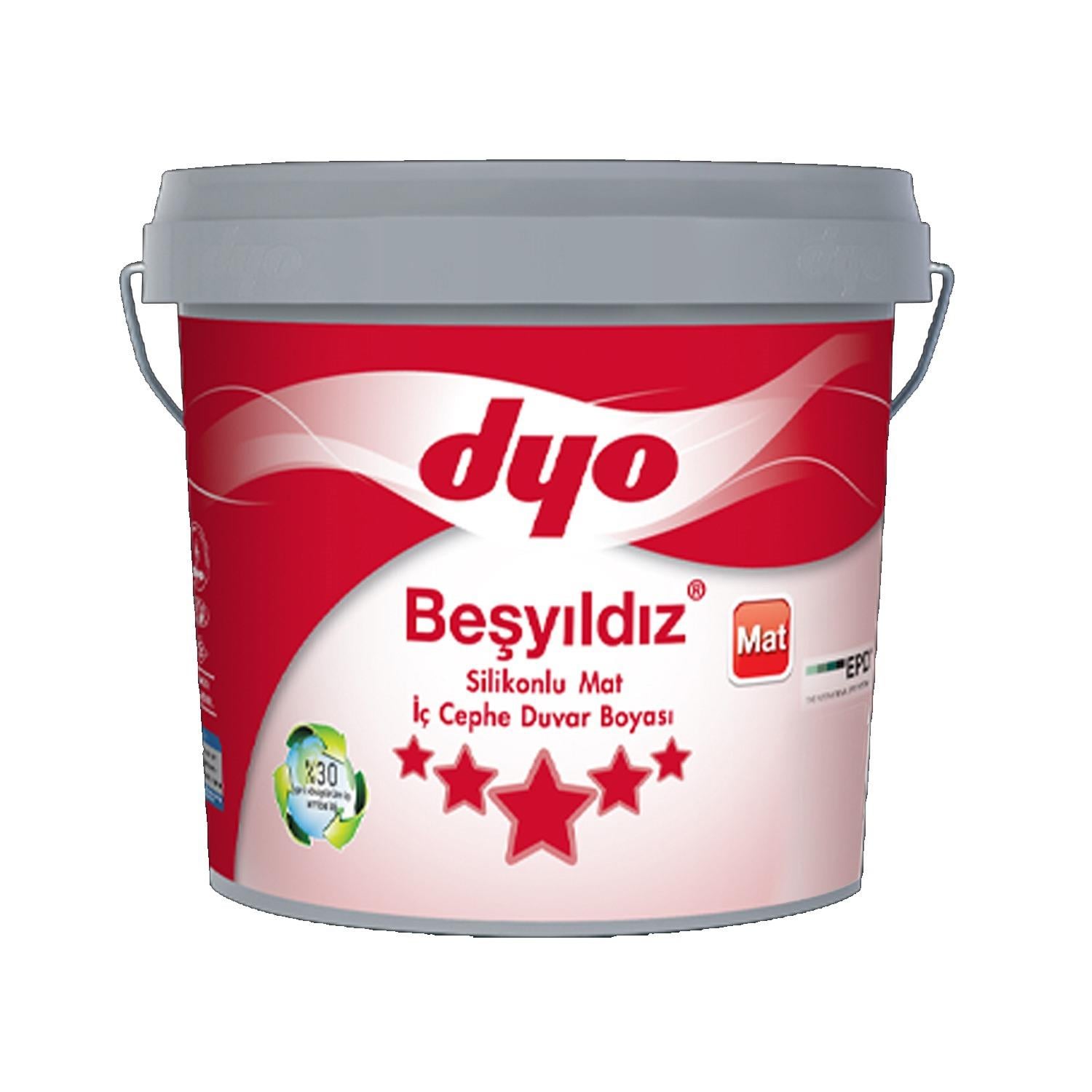 Dyo Beşyıldız Silikonlu Mat İç Cephe Boyası 2914 Yeni Fildişi 12.5 LT