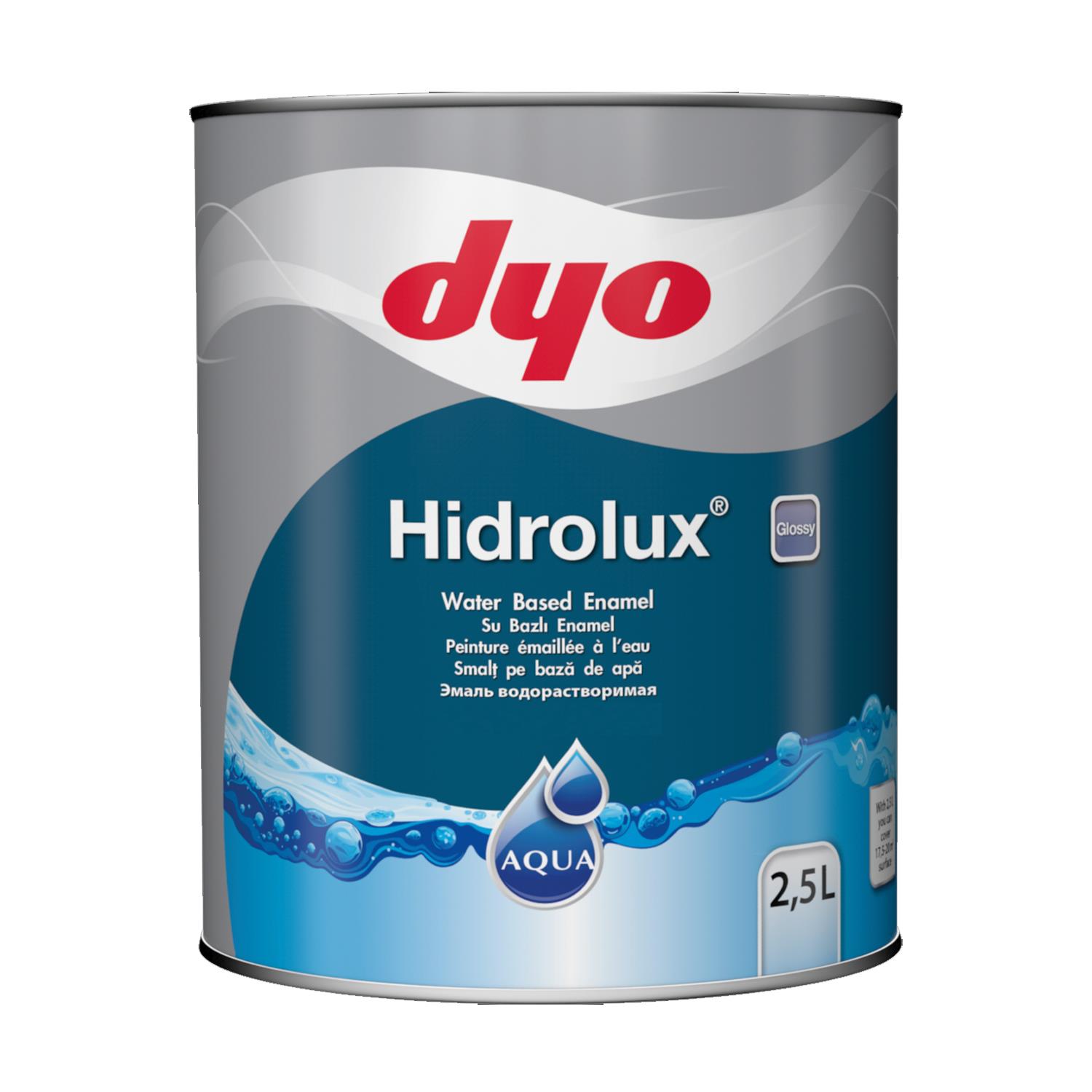 Dyo Hidrolüx Su Bazlı Parlak Ahşap ve Metal Boya 0001 Beyaz 2.5 LT