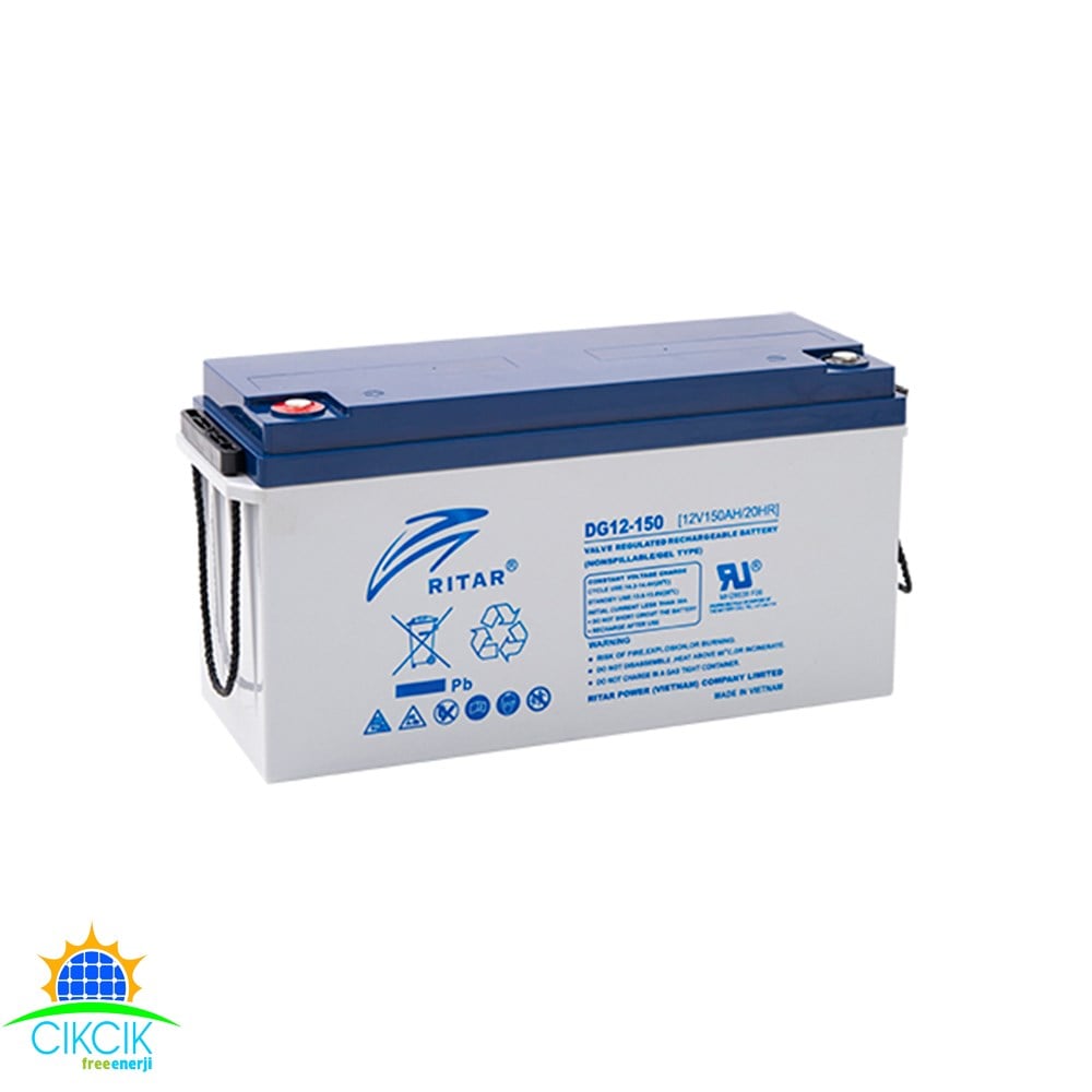 RİTAR 12V 150 AH GERÇEK DERİN DÖNGÜ JEL AKÜRİTAR 12V 150 AH GERÇEK DERİN DÖNGÜ JEL AKÜ