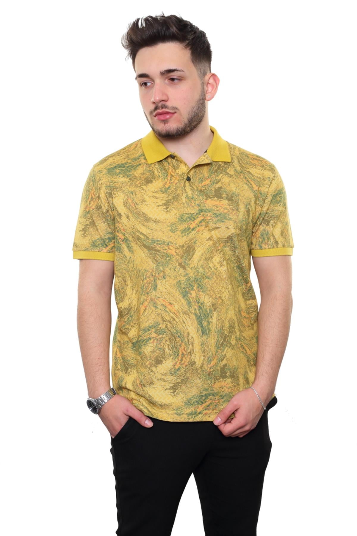 Baskılı Polo Yaka T-Shirt 