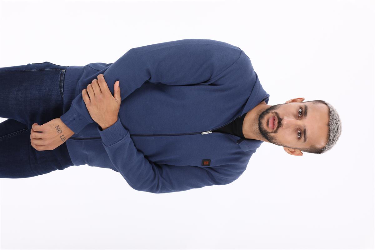 Fermuarlı Kapüşonlu  Sweatshirt