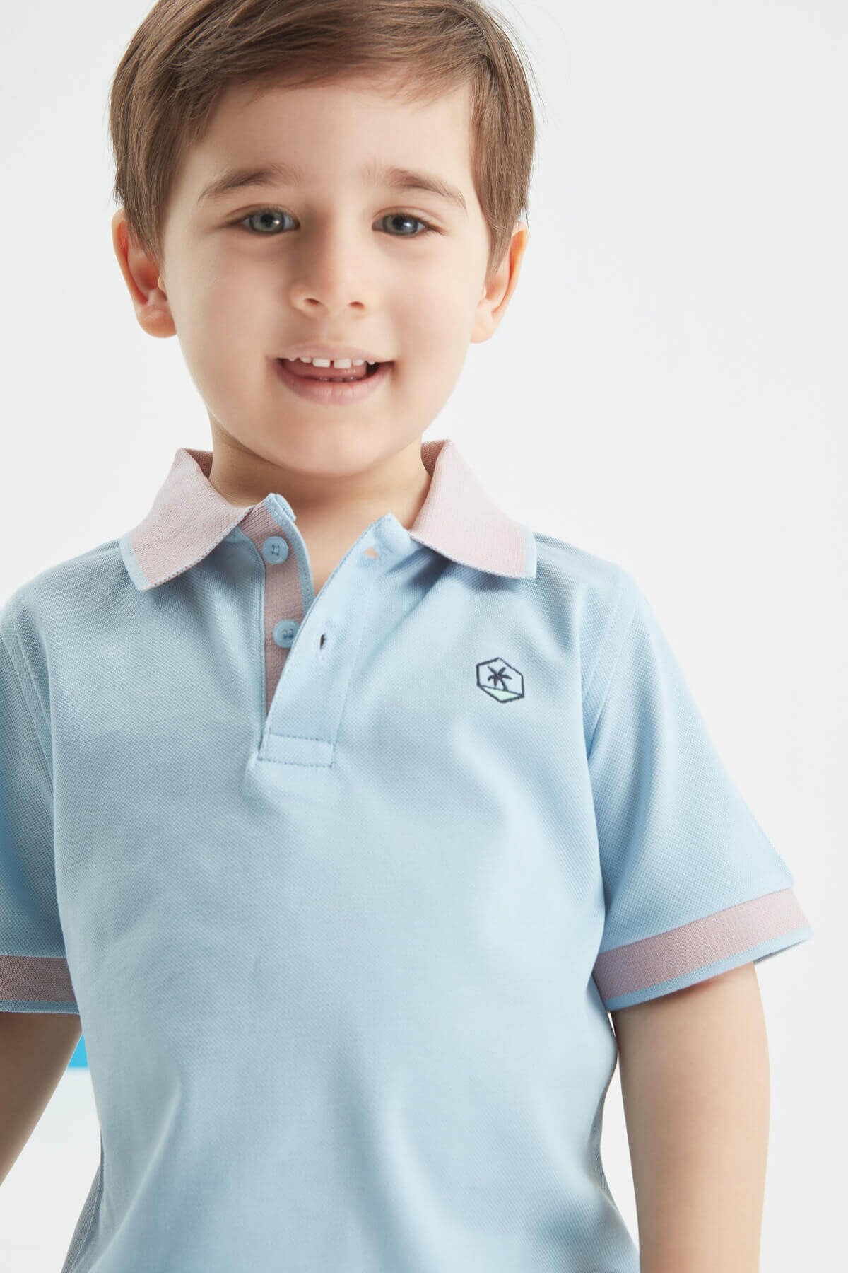 Denny Kids- Mavi Polo Yaka T-shirt