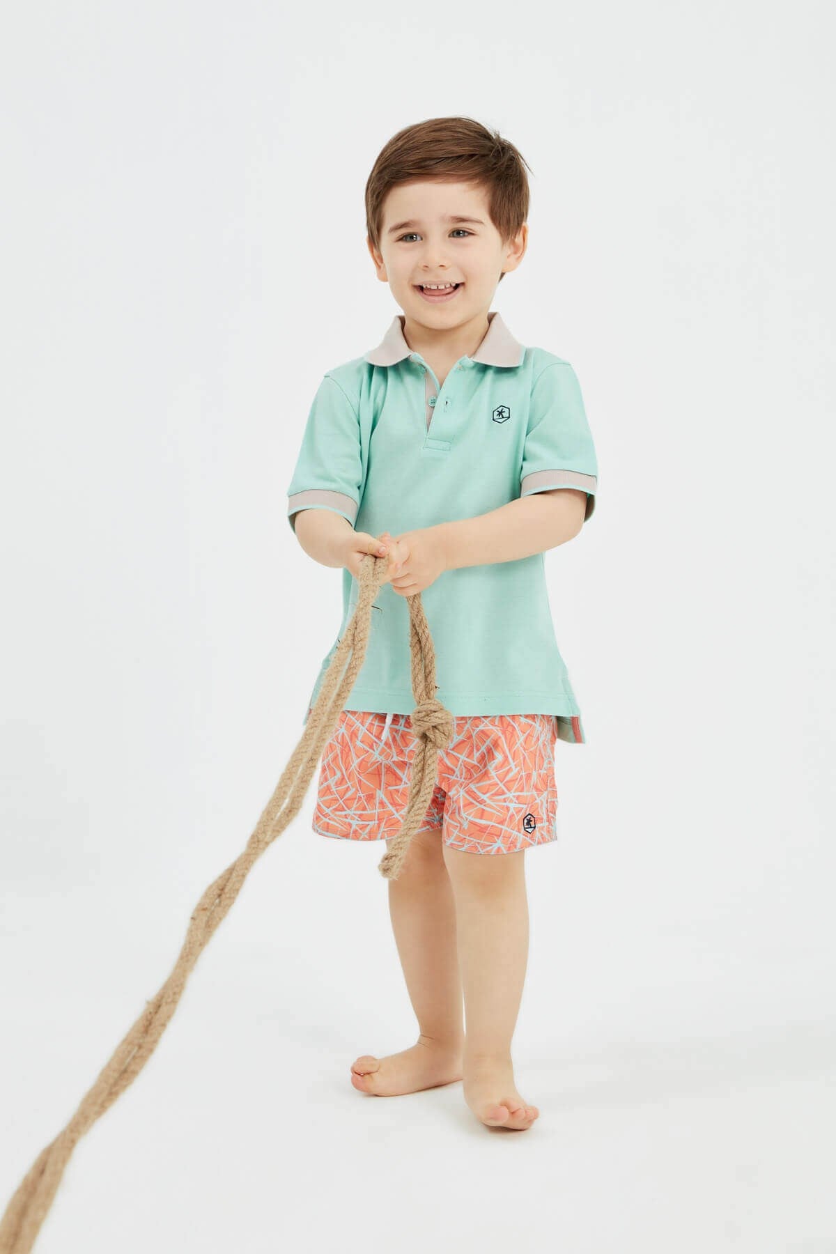 Dax Kids - Desenli çocuk deniz şortu