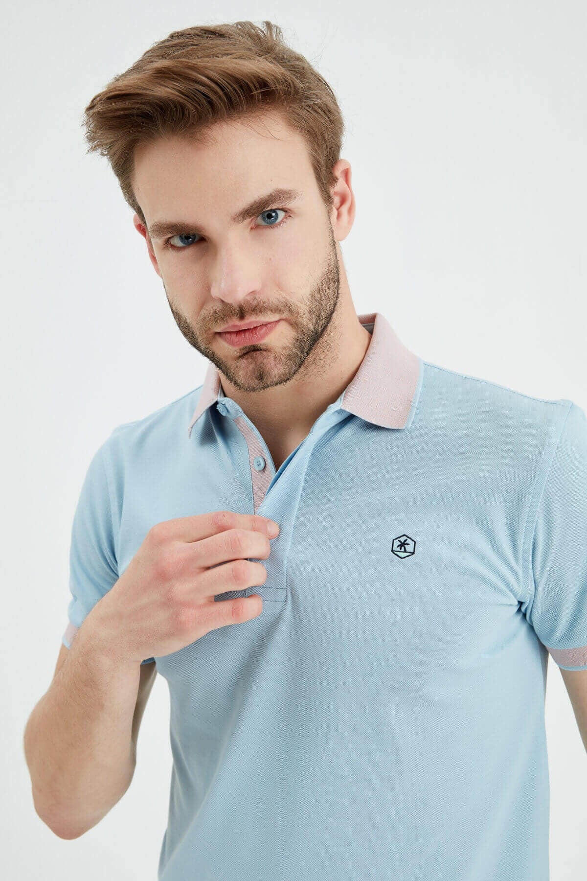 Denny Dad- Mavi Polo Yaka T-shirt