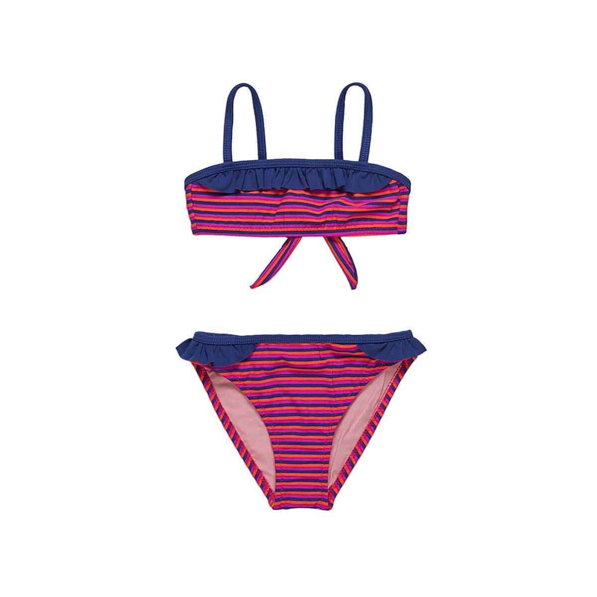 Elisa - Çizgili straplez çocuk bikini