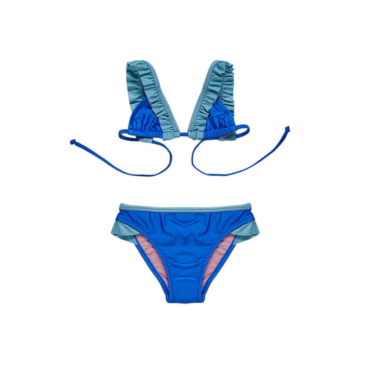 Lisa - Mavi üçgen çocuk bikini