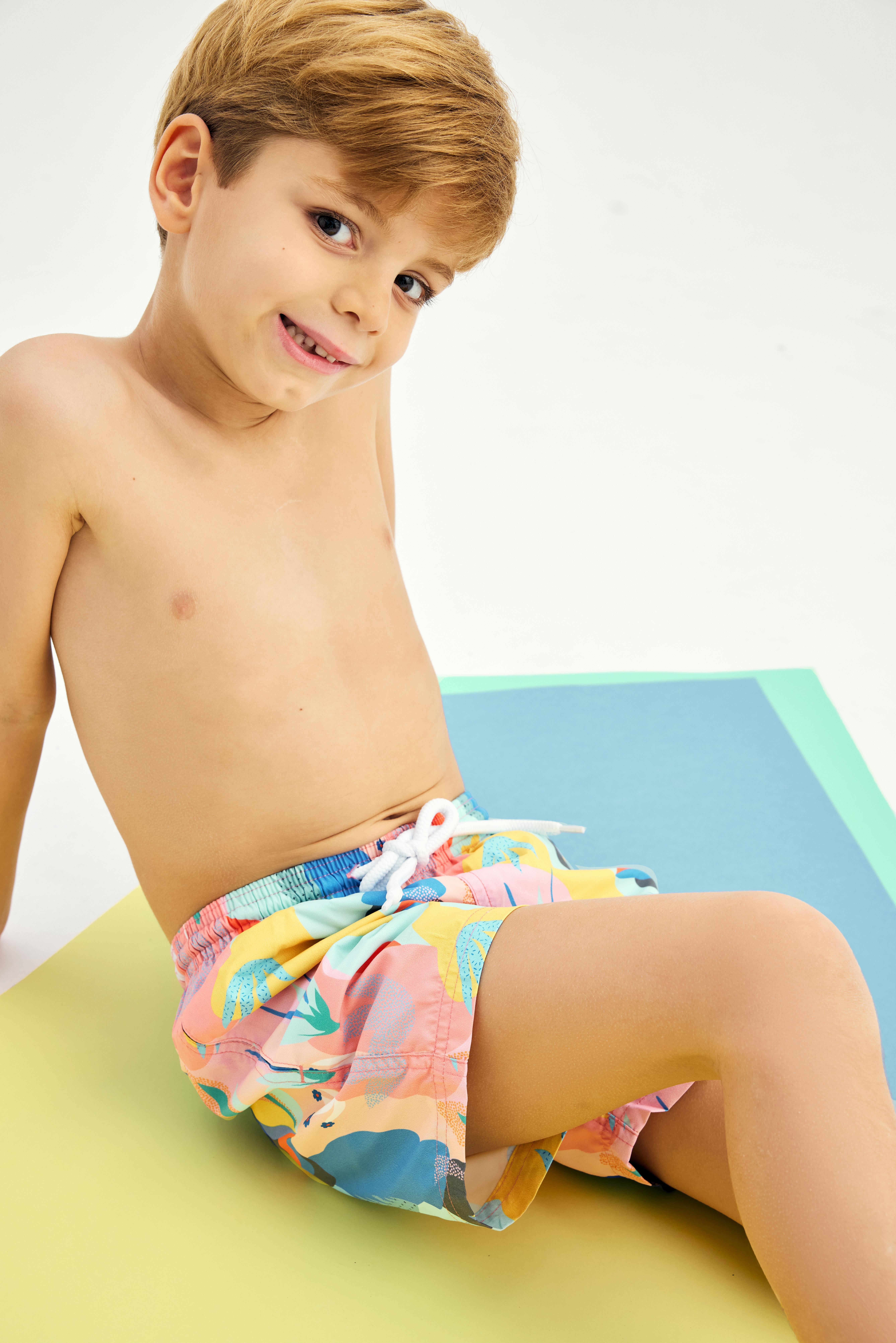 Vince Kids Canlı Renkli Deniz Şortu