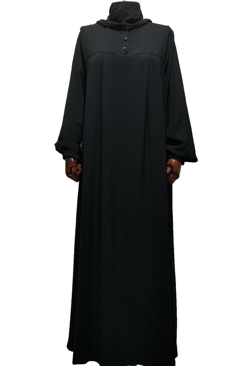 Duz Roba Elbise Aerobın Sıyah Elbise