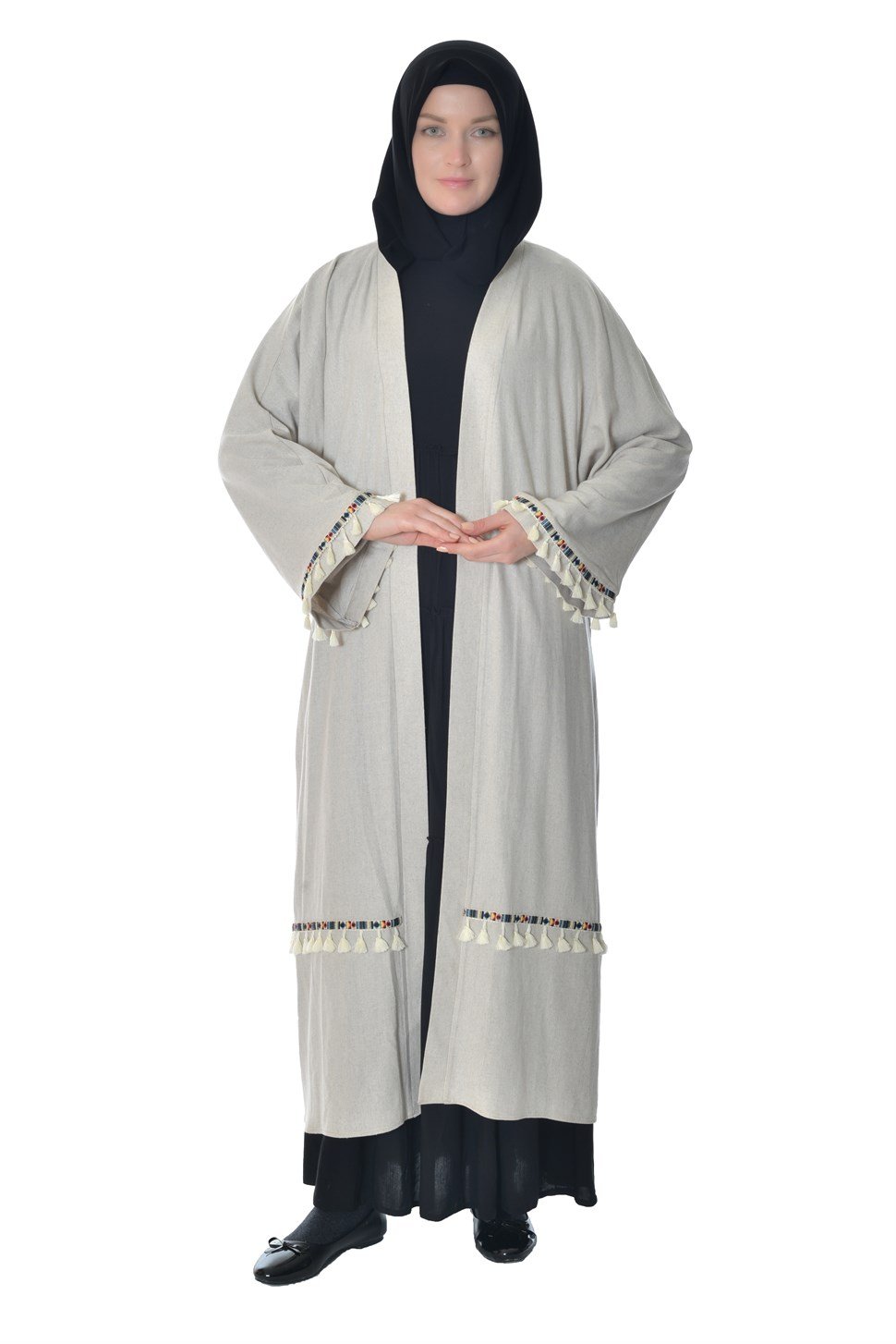 Keten Püsküllü Abaya - Ferace Ferace