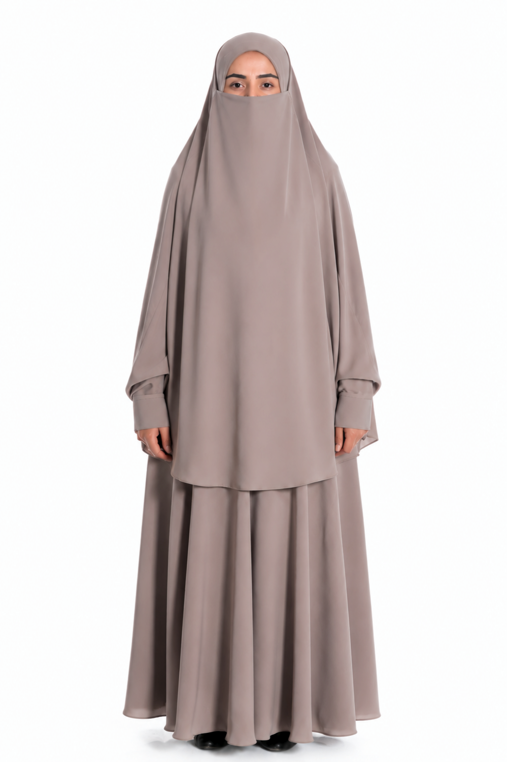 Sultanbash Silk Niqab Separate Charsaf – Beige Çarşaf