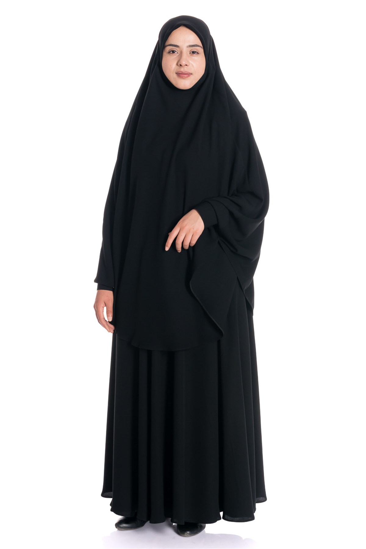Sultanbaş Krep Peçeli Ayrı Çarşaf Siyah Modeli ve Fiyatı