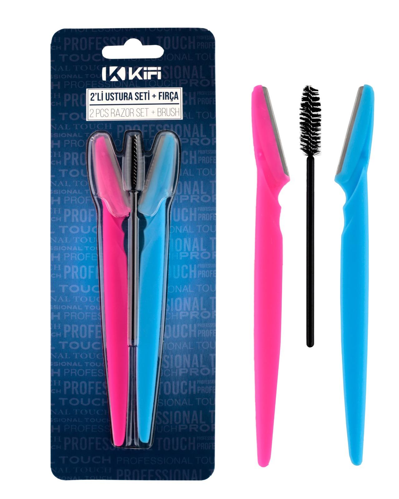 Kifi 2'li Kaş Usturası ve Kaş Fırçası Seti