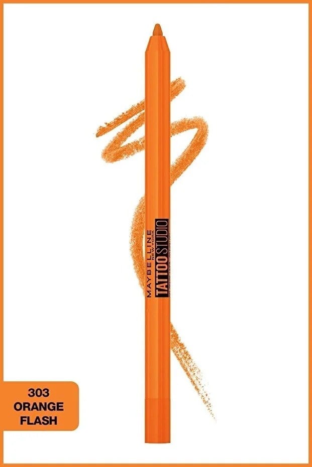 Maybelline New York Tattoo Liner Jel Göz Kalemi - 303 Orange Flash - Turuncu