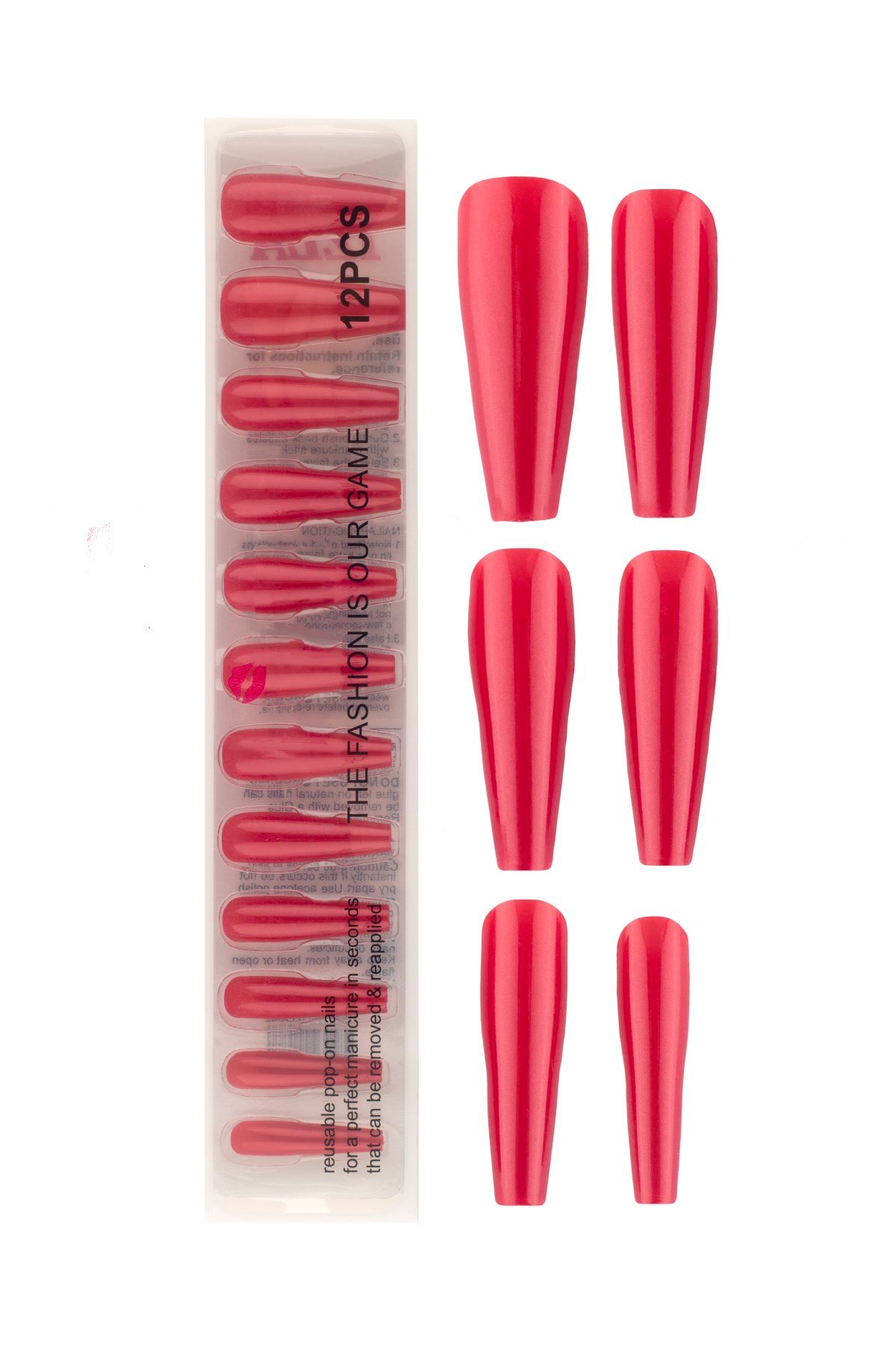 Takma Tırnak Balerin Kırmızı