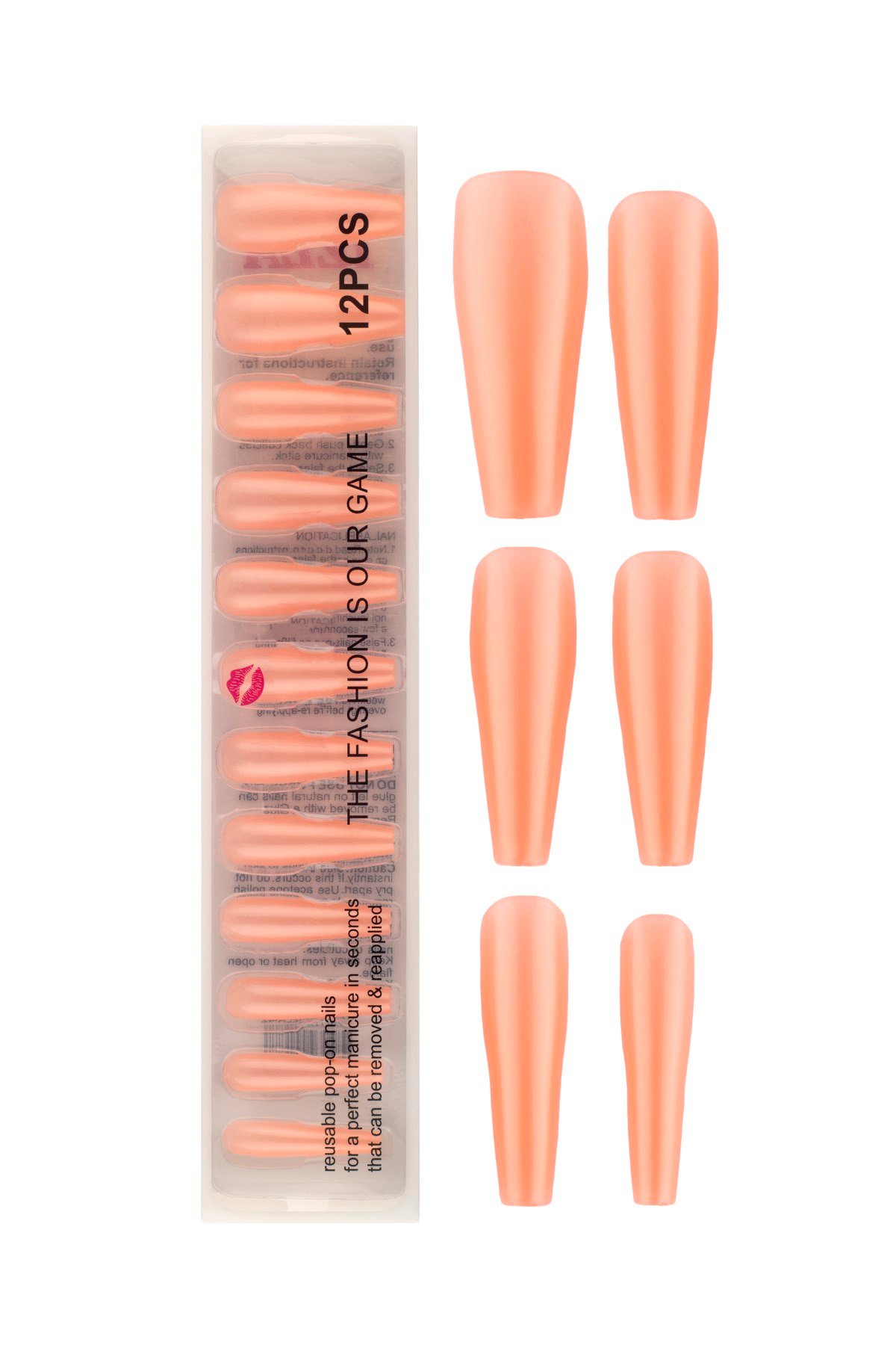 Takma Tırnak Balerin Turuncu